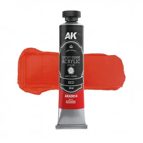 Peinture Acrylique Rouge Dense Artistique Tube 20 ml - AK-Interactive Nouvel Arrivage