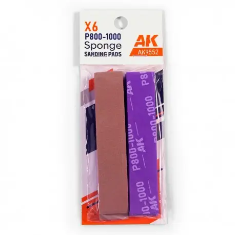 Petit Prix Éponge Abrasive Grain P800-1000 (6 Units) AK-Interactive