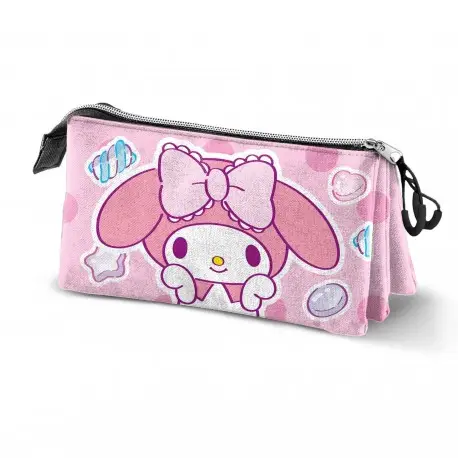 Trousse Triple Rose Hello Kitty My Melody Populaire