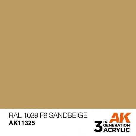 Peinture Acrylique RAL 1039 F9 Sandbeige 17ml AK-Interactive Prix Réduit