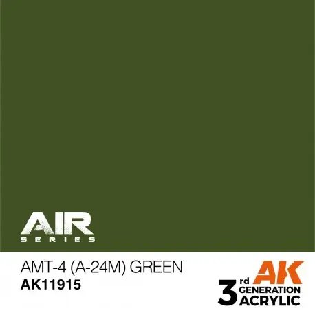 Bon Marché Peinture AMT-4 Vert 17ml pour Modélisme AK-Interactive