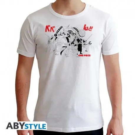 Prix Bas T-shirt blanc One Piece - Équipage complet