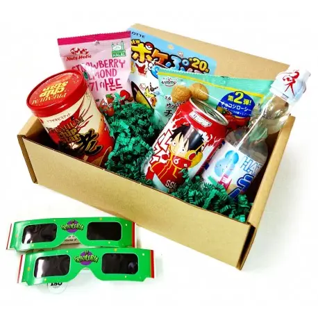 Pack de Snacks Japonais et Lunettes pour Éclipse Affaire À Saisir
