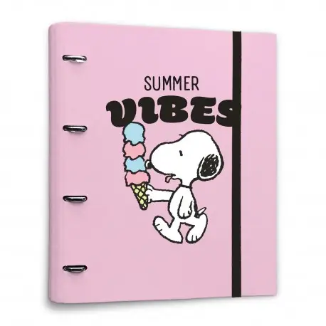 Classeur Polypropylène Snoopy 4 Anneaux Vente Directe