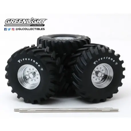 Bon Marché Ensemble de pneus Firestone 48" Kings of Crunch Greenlight 1/18