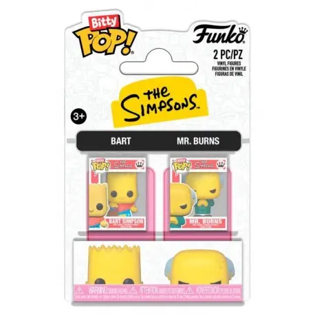 Pack Bitty POP! Figurines Vinyl Bart et M. Burns 2 cm Simpsons Satisfait Ou Remboursé