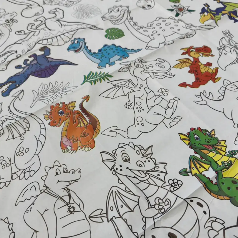 Marque Nappe à colorier avec crayons – DINO heureux