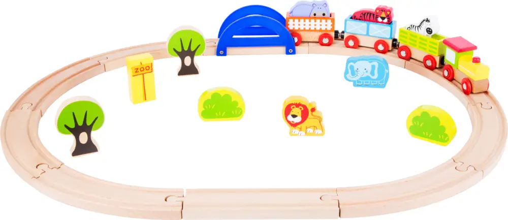 Small Foot Circuit de train en bois Mon ZOO Prix Bas