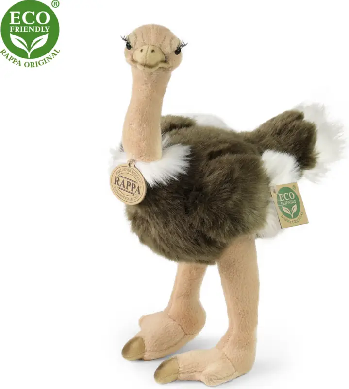 Autruche en peluche 32 cm ECO-FRIENDLY Pas Cher
