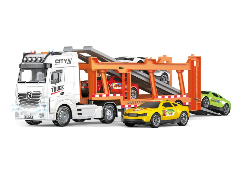Achetez Aujourd&rsquo;hui Camion à friction 56 cm avec voitures set 4 pièces
