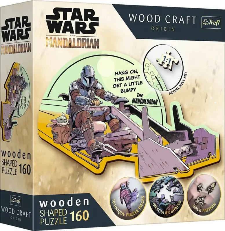 Prix Cassé Trefl Puzzle en bois 160 pièces - The Mandalorian - Reunite