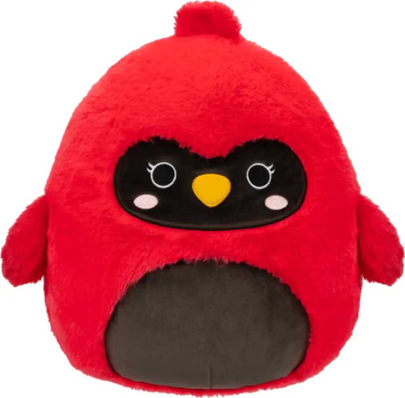 Squishmallows Fuzz-A-Mallows Cardinal - Cazlan, 30 cm Soldes