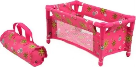 Usine Directe Lit de poupée en métal/plastique pliable dans un sac en tissu 27x14x10cm