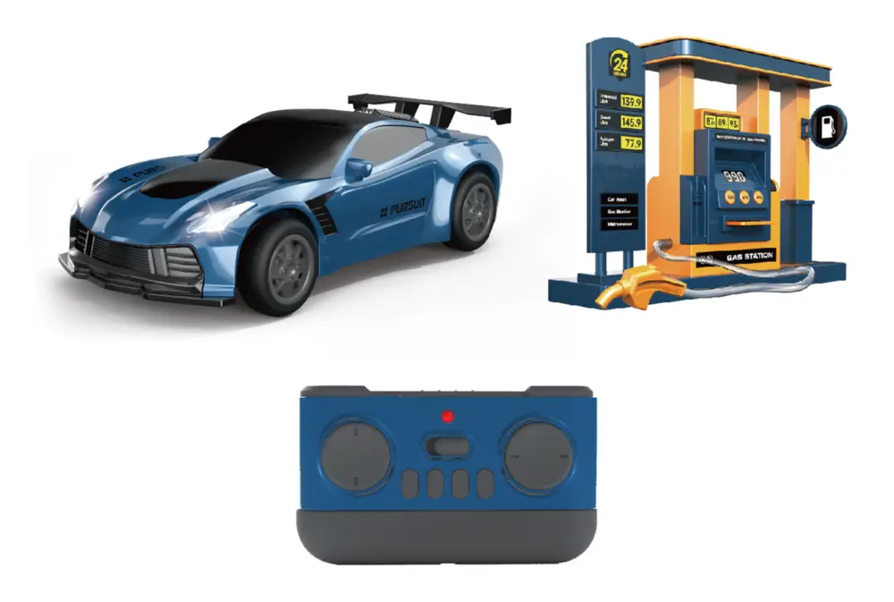 Prix Choc Voiture avec station-service RC télécommandée 22 cm