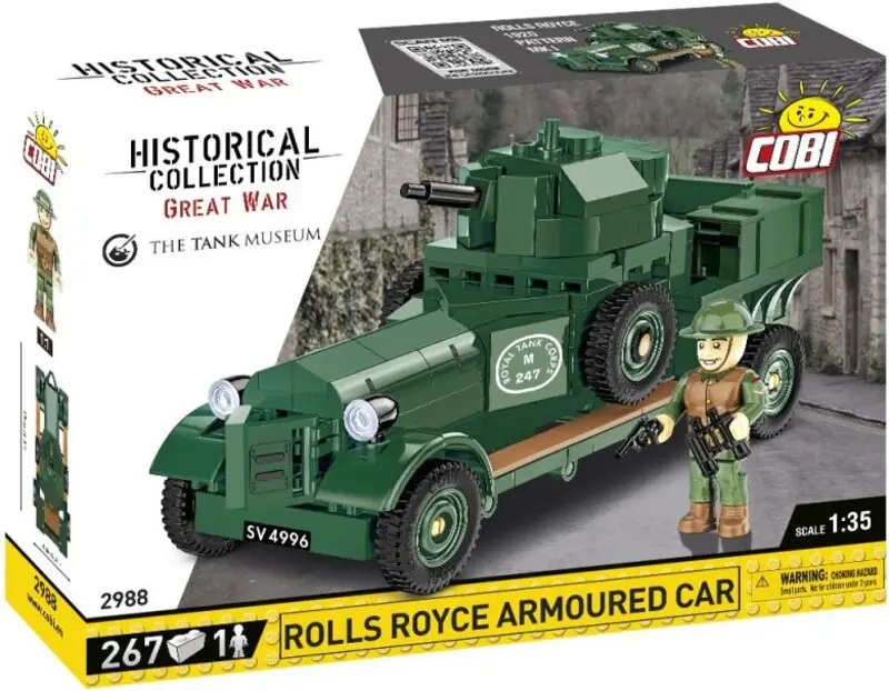 Vente Flash Cobi Great War Rolls Royce véhicule blindé 1:35, 260 pcs, 1 fig