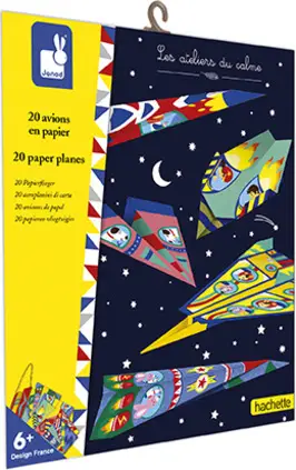 Dernière Chance Janod Atelier Kit Créatif Mini Origami pliages en papier Avions 6+