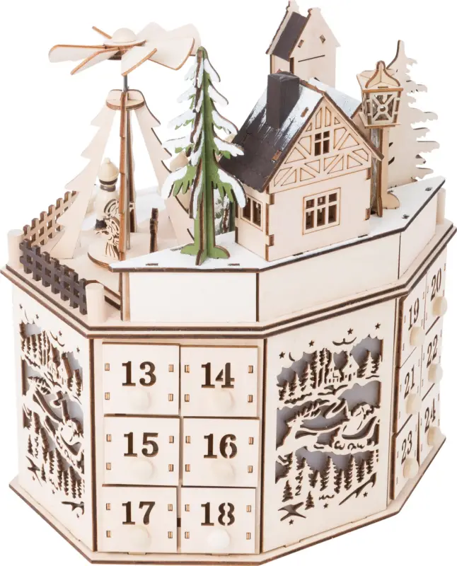 Seulement Aujourd'hui Small Foot Calendrier de l'Avent avec pyramide de Noël