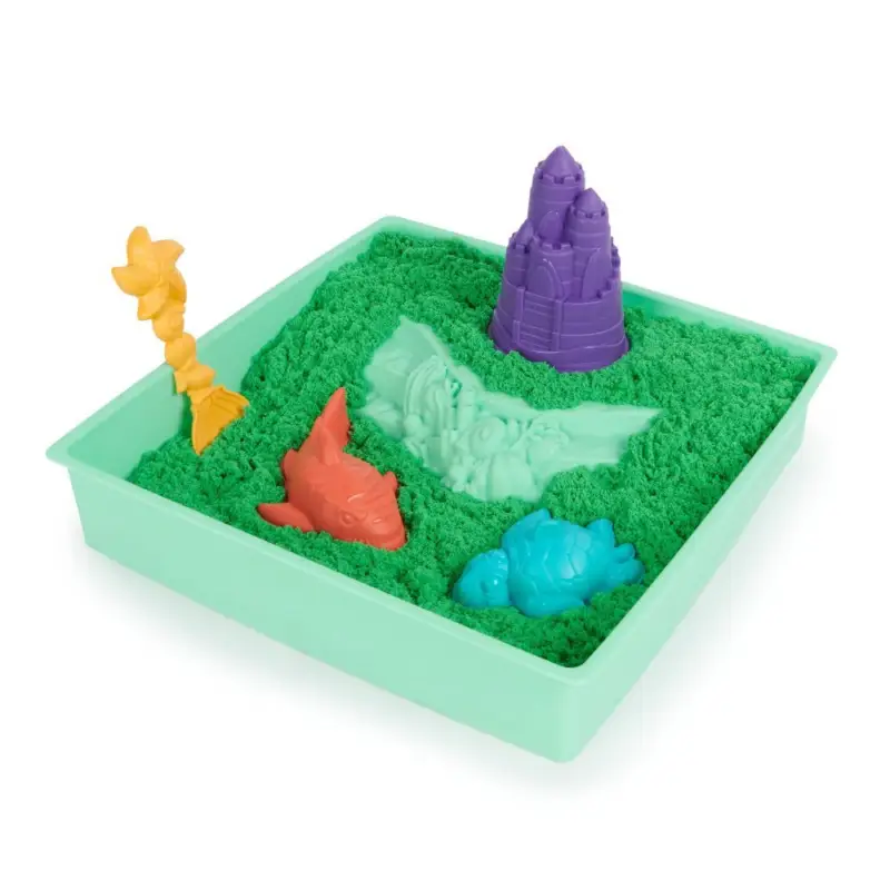 Dernier Modèle Kinetic sand boîte de sable liquide avec tapis vert