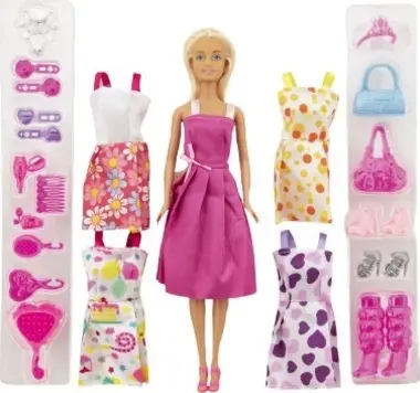 Produit De Marque Poupée mannequin en plastique de 30 cm avec vêtements et accessoires