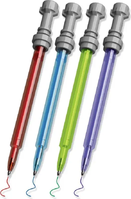 Seulement Aujourd'hui LEGO Star Wars Set de stylos gel, sabre laser - 4 pcs (boîte)