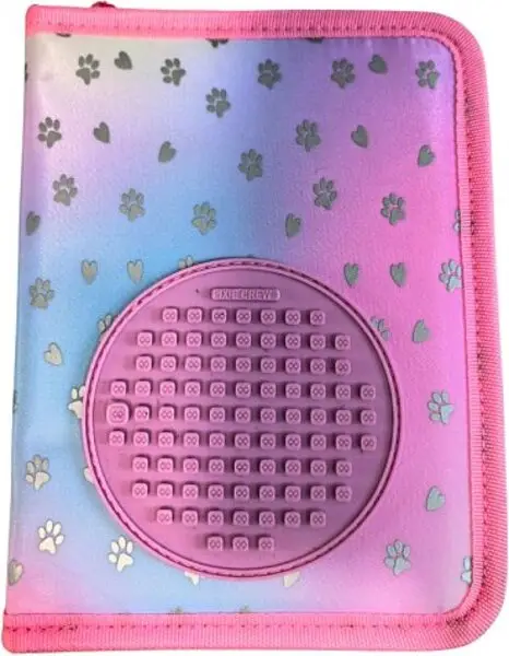 Satisfait Ou Remboursé PIXIE CREW Trousse à un étage, rose, Cœurs et pattes 50 pixels