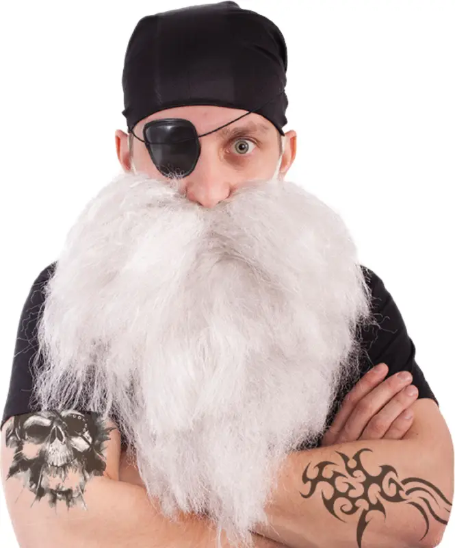 Authentique Le pirate moustachu avec un foulard et un cache-œil