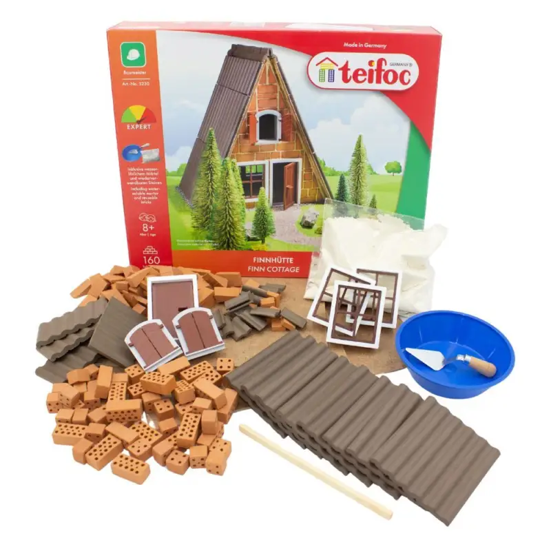 TEIFOC kit de construction Cabane finlandaise 160 pièces Pas Cher
