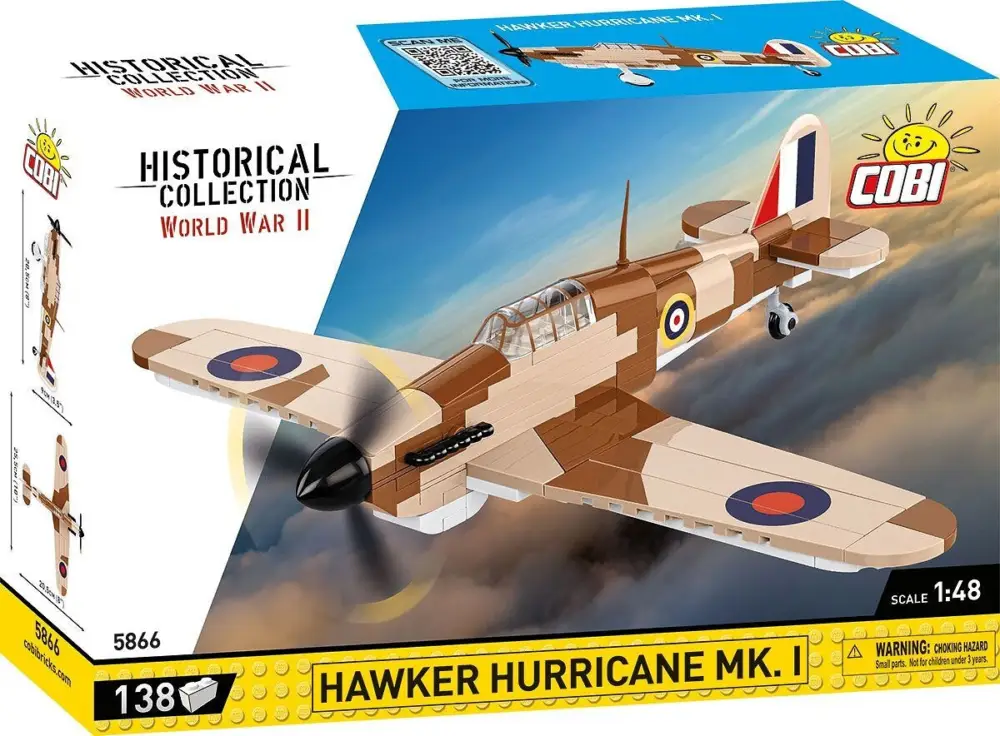 Acheter En Ligne Cobi II WW Hawker Hurricane Mk. I, 1:48, 145 k