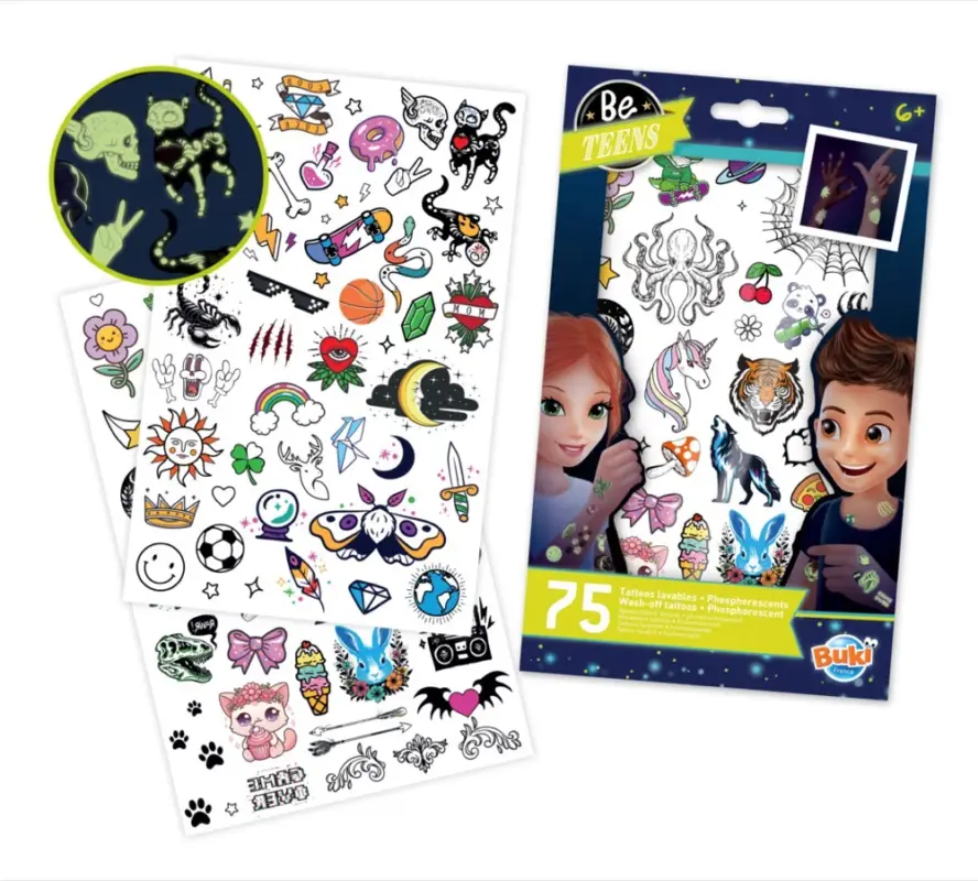 Livraison Express BeTeens Tatouage Temporaire - Phosphorescent