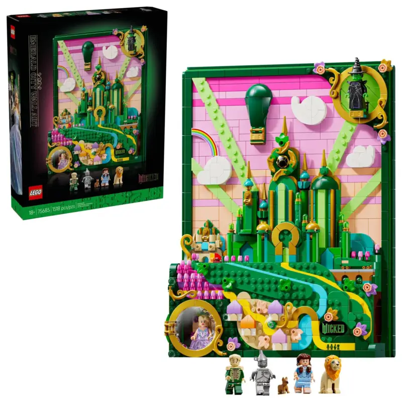 Dernière Chance LEGO® Wicked 75685 Art mural : Emerald City