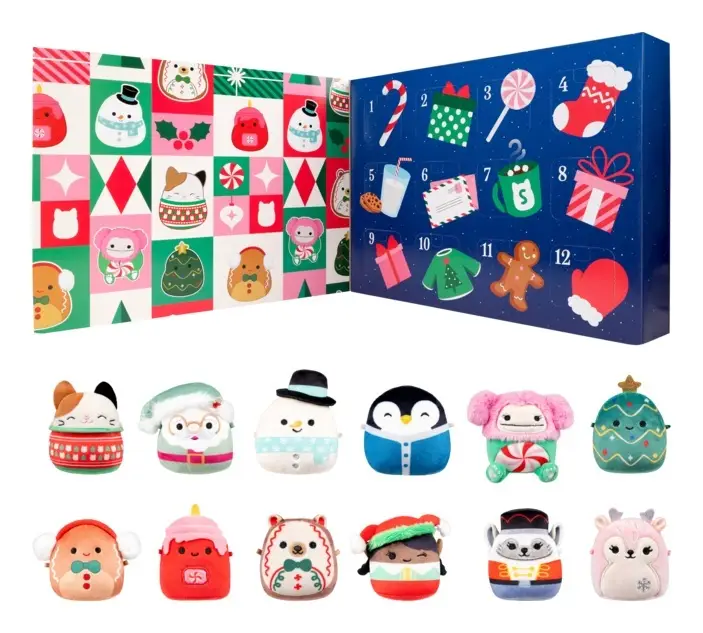 Squishmallows Micromallows calendrier de l'Avent en peluche de 12 jours Satisfait Ou Remboursé