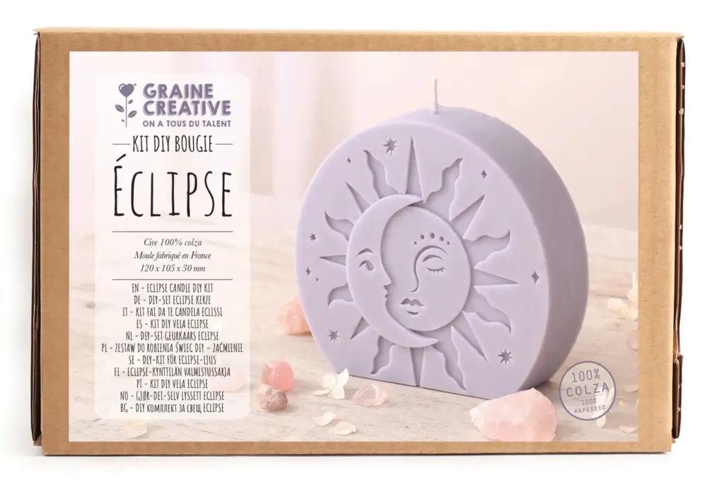 GRAINE CREATIVE Kit créatif pour fabrication de bougies Eclipse Nouveauté