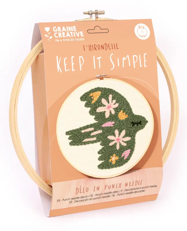 GRAINE CREATIVE Kit punch needle Oiseau Offre Du Jour