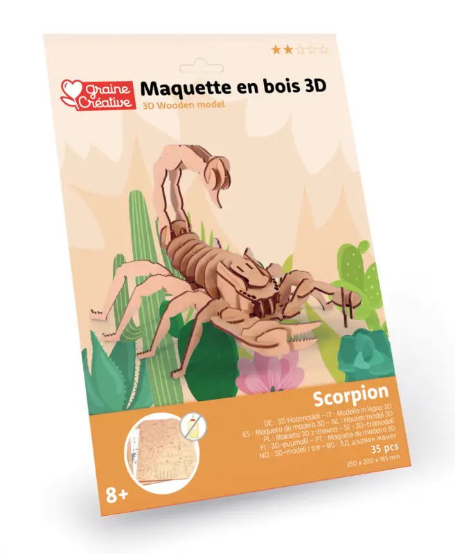 GRAINE CREATIVE Puzzle 3D Scorpion 35pcs Top Vente