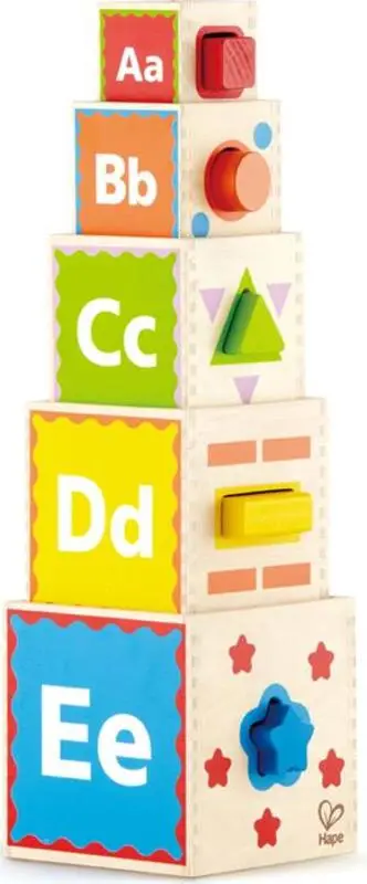 Hape Blocs pyramide avec formes à encastrer Nouveauté
