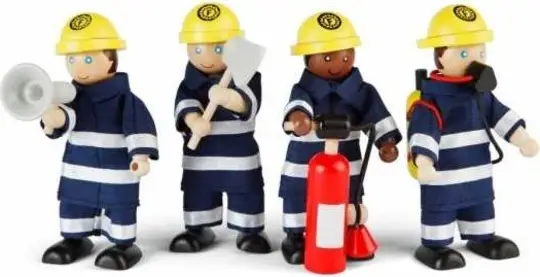 Tidlo Figurines en bois de pompiers Dernière Chance