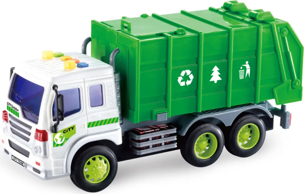 Camion poubelle avec effets 28 cm - emballage tchèque Top Vente