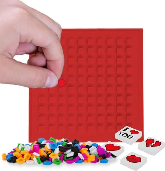 PIXIE CREW panneau mosaïque carré rouge Quantité Limitée