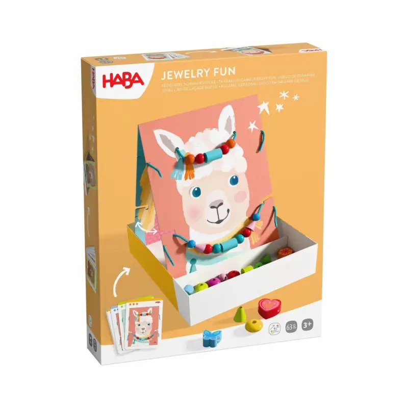 Haba Jeu de perles en bois Bijoux avec modèles Acheter En Ligne