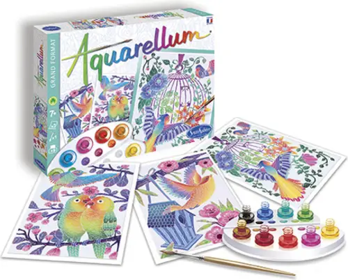 Prix Cassé SENTOSPHERE AQUARELLUM Oiseaux en cage