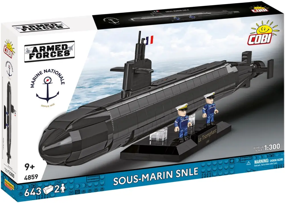 Cobi 4859 Forces Armées Sous-marin SNLE 4v1, 1:300, 643 k, 2 f Bon Marché
