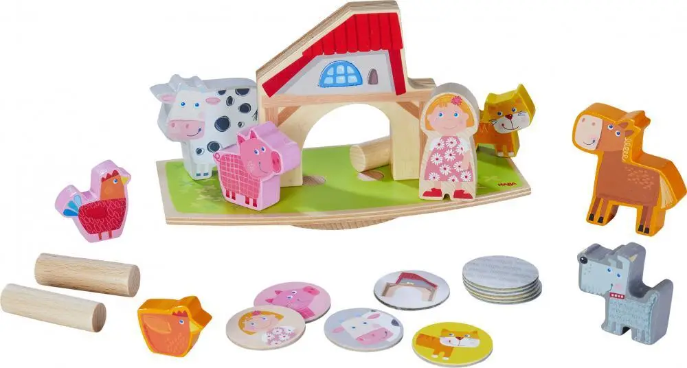 Haba Jeu d&rsquo;équilibre empilable en bois Animaux Achat Immédiat