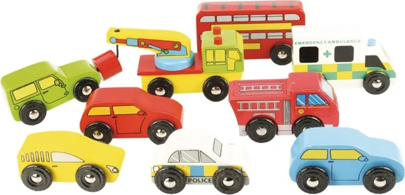 Bigjigs Rail Ensemble de voitures en bois Expédition Rapide