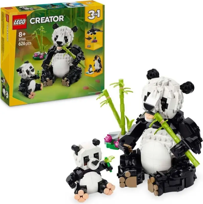 LEGO® Creator 3 en 1 31165 Animaux sauvages : Famille de pandas Satisfait Ou Remboursé