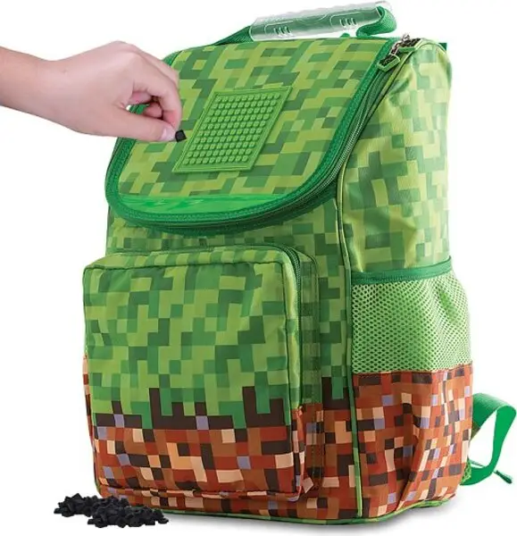 Solde PIXIE CREW cartable scolaire vert-brun avec petit panneau