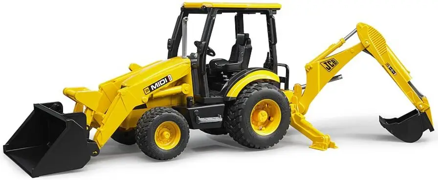 Marque Bruder 02427 Tracteur JCB Midi CX avec chargeur frontal et excavatrice