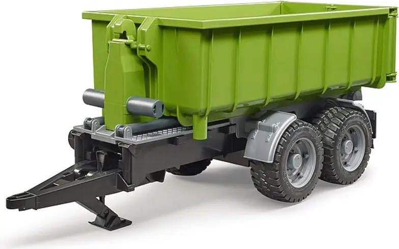 Bruder 02035 Remorque verte avec conteneur basculant Offre Limitée