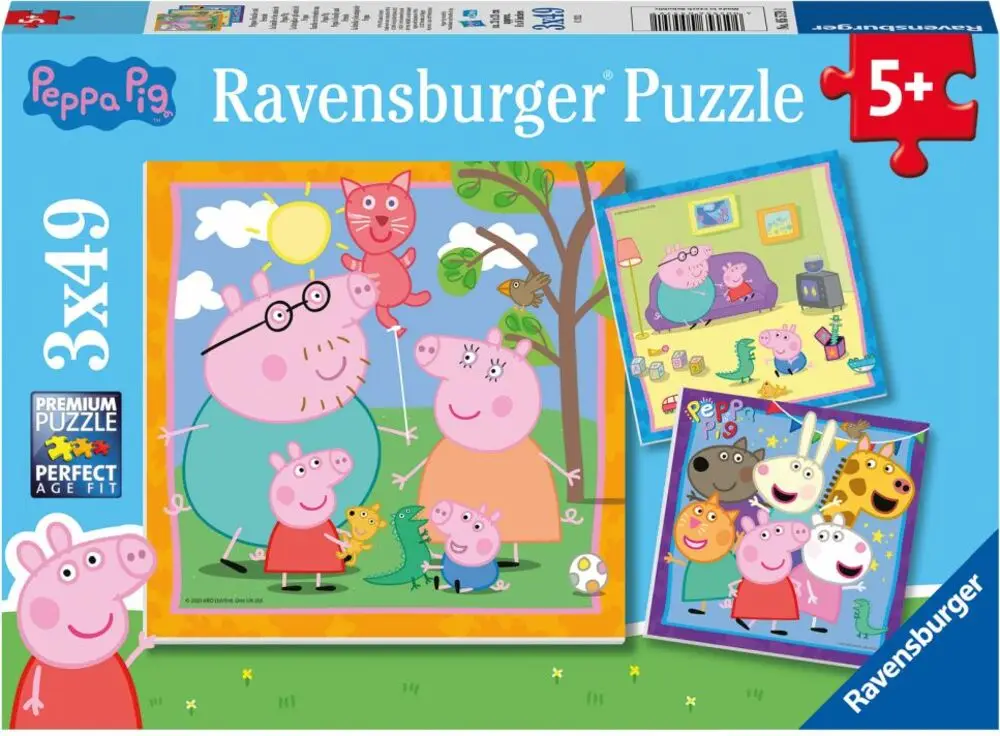 Certifié Ravensburger Peppa Pig 3x49 pièces