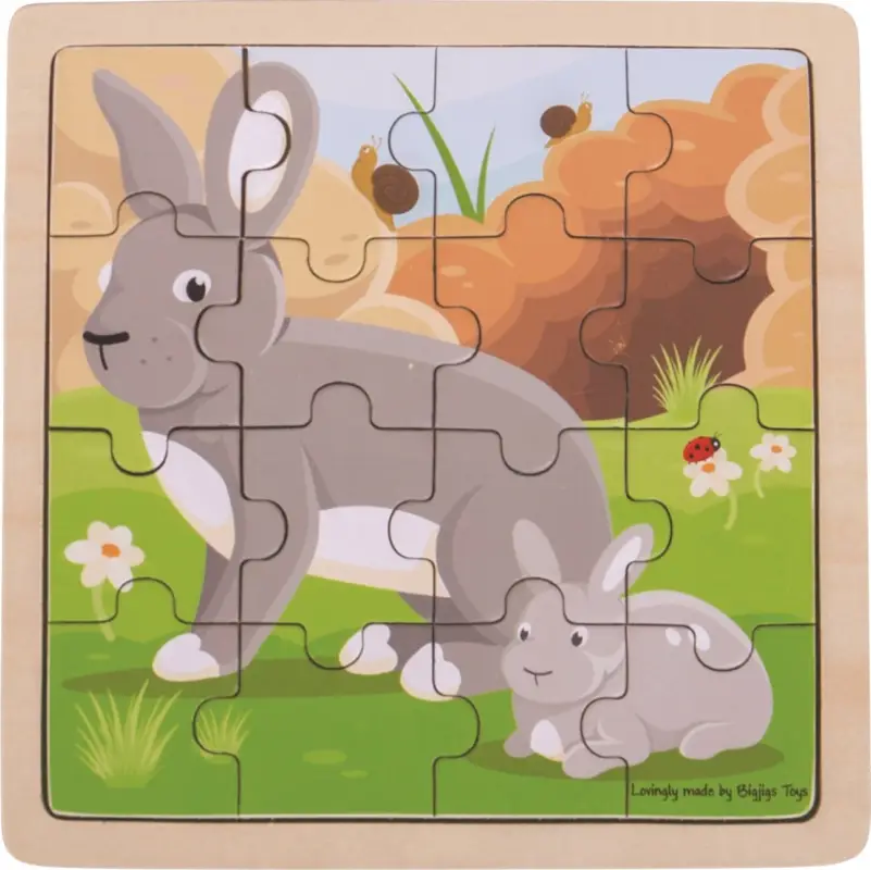 Meilleur Prix Bigjigs Toys Puzzle lapin avec lapin