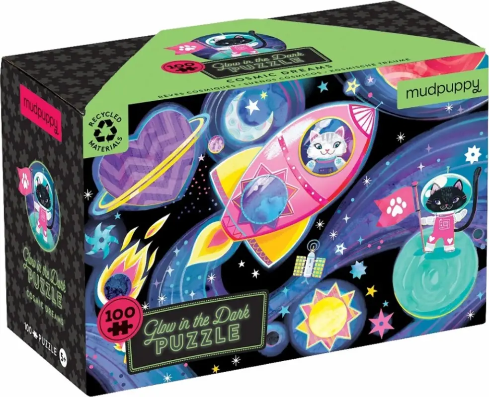 Certifié Mudpuppy Puzzle Rêves spatiaux - brille dans le noir 100 pièces